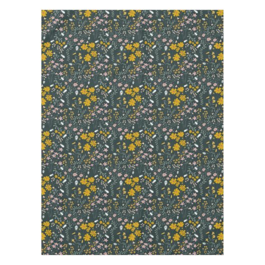 Senf Käfer und Bienen Bohemische Wildblumen Tischdecke (Vorderseite)