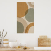 Senf-Salbei-Kreis Abstract Poster (Küche)