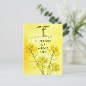Senf Seed Faith Blume Religiöse Christlich Postkarte