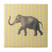 Senf Spice Stimmungen Punkte mit Elefant Fliese (Vorderseite)