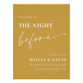 Senf The Night Before Probe Dinner Unterschreiben Poster (Vorderseite)