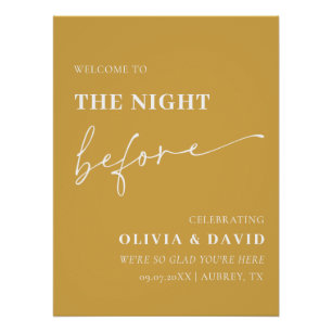 Senf The Night Before Probe Dinner Unterschreiben Poster