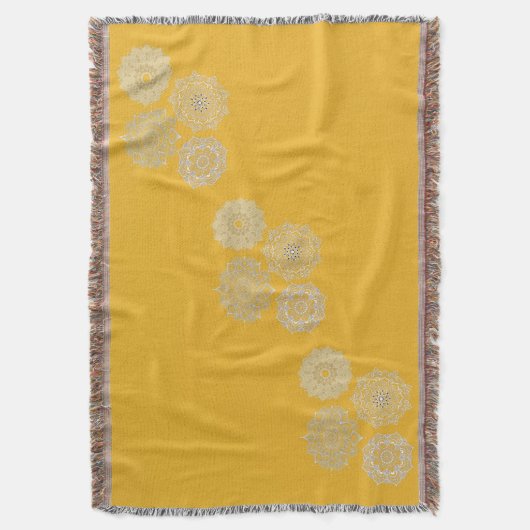 Senf und Mandalas Decke (Vorderseite Vertikal)