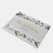 Senf- und Oliventresterfolien personalisiert Fußmatte (Schrägansicht)