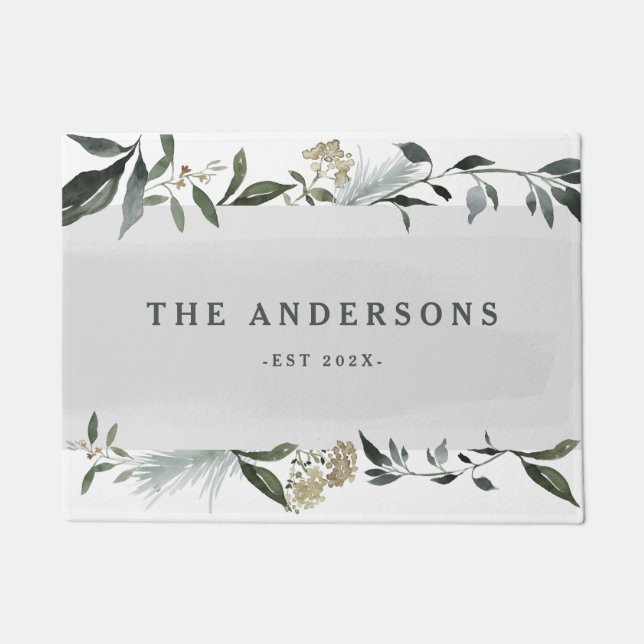 Senf- und Oliventresterfolien personalisiert Fußmatte (Vorderseite)