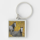 Senf und Pferde Schlüsselanhänger (Vorne)