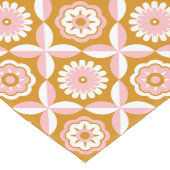 Senf- und Rosa-Retro-Blume Großer Tischläufer (Ecke)