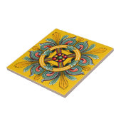 Senf-Victorian-Fliesendesign Fliese (Seite)