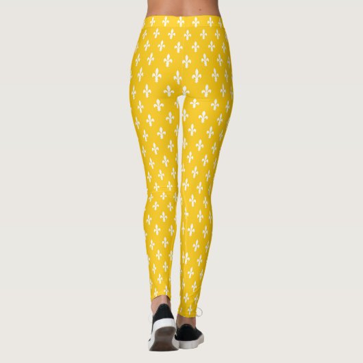 Senf Viktorianisch Flex de Lys Leggings (Rückseite)