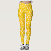 Senf Viktorianisch Flex de Lys Leggings (Vorderseite)