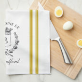 Senf Vintager französischer Sack mit Individuelle  Handtuch (Viertel Falte)