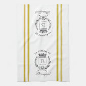 Senf Vintager französischer Sack mit Individuelle  Handtuch (Vertikal)