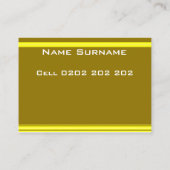 Senf-Visitenkarte Visitenkarte (Rückseite)