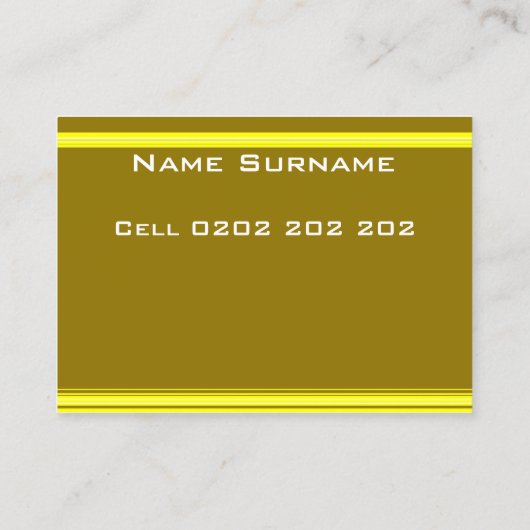 Senf-Visitenkarte Visitenkarte (Rückseite)