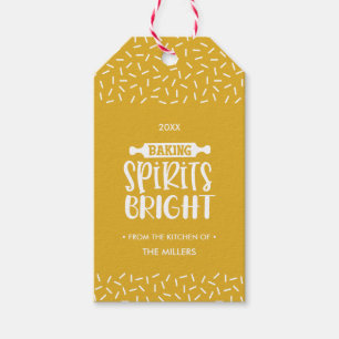 Senf Weihnachts Backbriefe hell Geschenkanhänger