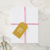 Senf | Weihnachts Backbriefe hell Geschenkanhänger (Mit Garn)