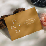 Senfbraun Fall moderne minimalistische Foto Hochze Save The Date<br><div class="desc">Moderne Typografie minimalistische Hochzeit Speichern Sie das Datum mit Foto auf der Rückseite in den Farbtönen Senfbraun,  Light Brown,  Bourbon,  Reno Sand Farben. Geeignet für Herbst / Herbst Hochzeit. Bitte kontaktieren Sie mich,  wenn Sie weitere Informationen benötigen.</div>