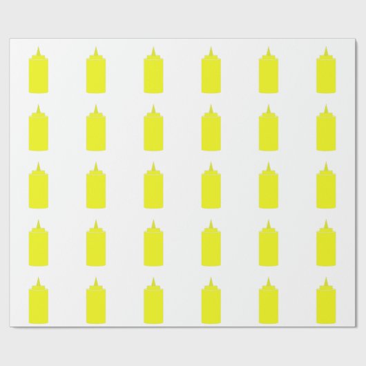 Senfflasche Geschenkpapier (Flach)