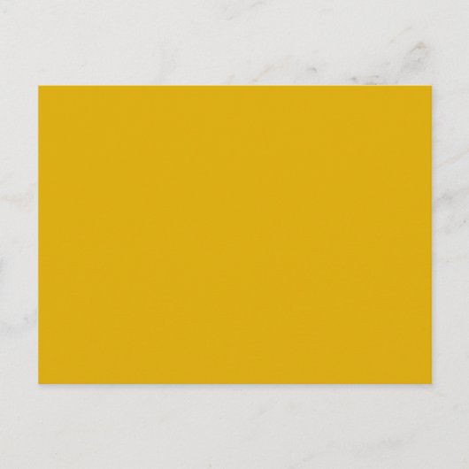 Senfgelb einfarbig postkarte (Vorderseite)
