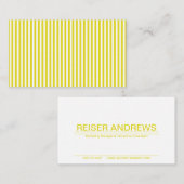 Senfgelb gestreift visitenkarte (Vorne/Hinten)