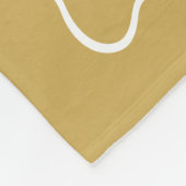 Senfgelb gewellte Umrandung Monogramm Fleecedecke (Ecke)