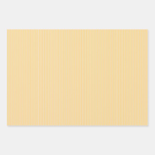 Senfgelb, klassische, warme Farbstreifen Geschenkpapier Set (Vorderseite 3)