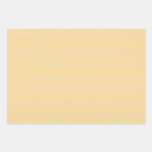 Senfgelb, klassische, warme Farbstreifen Geschenkpapier Set (Vorderseite 2)