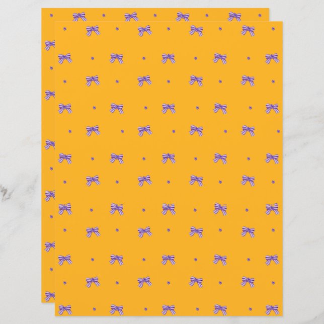 Senfgelb mit Lila Bogen und Violetten (Vorne/Hinten)