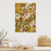 Senfgelb-olivenblatt-wandkunstposter Poster (Küche)