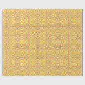 Senfgelb-Rosa Retro-Geometrisches Muster Mitte des Geschenkpapier (Flach)