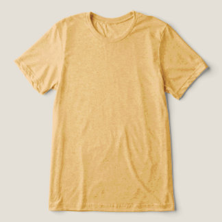 Senfgelb Schlicht Leer Nichts auf der Vorderseite Tri-Blend Shirt