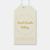 Senfgelb und Crembäckerei Elegante Verpackung Geschenkanhänger (Vorderseite)