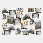 Senfgelb und weiß Moderne Holly Sprig Geschenkpapier Set (Vorderseite)