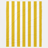 Senfgelb und weiße vertikale Streifen Fleecedecke (Vorderseite)