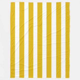 Senfgelb und weiße vertikale Streifen Fleecedecke