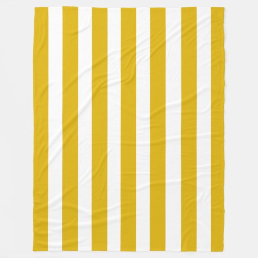Senfgelb und weiße vertikale Streifen Fleecedecke (Vorderseite)
