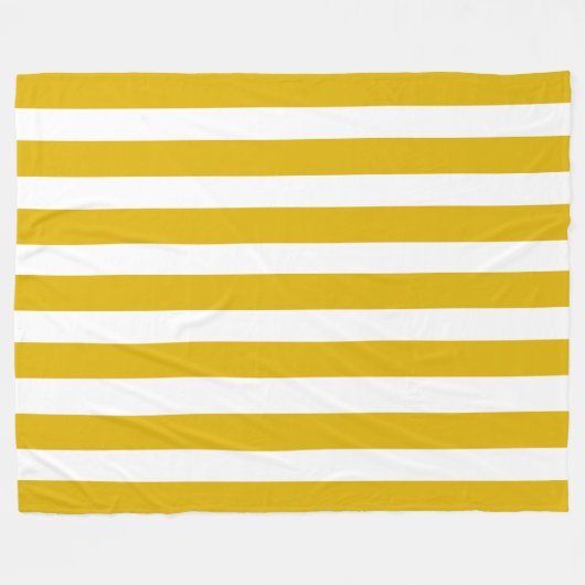 Senfgelb und weiße vertikale Streifen Fleecedecke (Vorderseite (Horizontal))