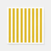 Senfgelb und weiße vertikale Streifen Serviette (Vorderseite)