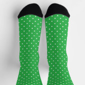 Senfgelb weiße Punkte Muster Socken (Oben)