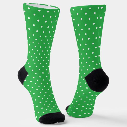 Senfgelb weiße Punkte Muster Socken (Gewinkelt)