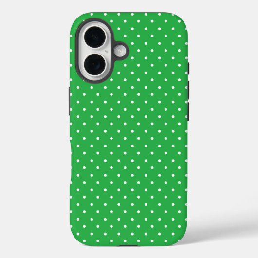 Senfgelb weiße Punkte Muster Untersetzer Case-Mate iPhone Hülle (Rückseite)