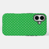 Senfgelb weiße Punkte Muster Untersetzer Case-Mate iPhone Hülle (Rückseite (Horizontal))