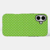 Senfgelb weiße Punkte Muster Untersetzer Case-Mate iPhone Hülle (Rückseite (Horizontal))