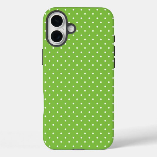 Senfgelb weiße Punkte Muster Untersetzer Case-Mate iPhone Hülle (Rückseite)