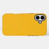 Senfgelb weiße Punkte-Pattern Case-Mat Case-Mate iPhone Hülle (Rückseite (Horizontal))