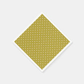 Senfgelb weißer Tupfenmuster Serviette (Ecke)