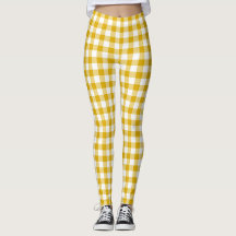 Senfgelbes Karo-Gingham Retro-Farben