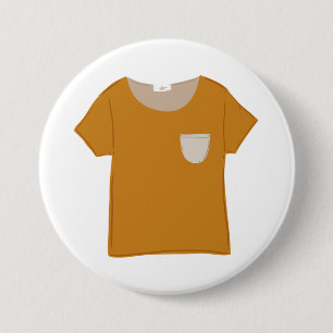 Senfgelbes minimalistisches Oberteil Button