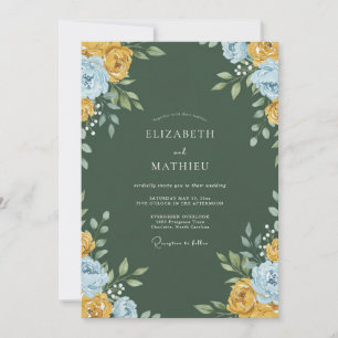 Senfgold Bemalte Hochzeit Einladung