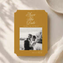 Senfgold Editorial Foto Save the Date Karte